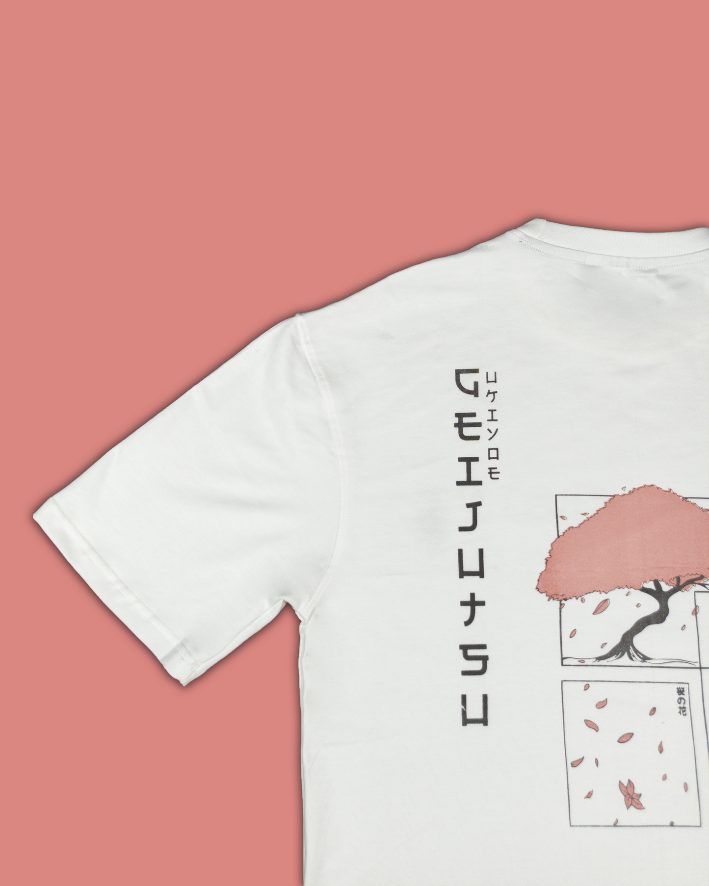 White Printed Oversized Fit T-shirt