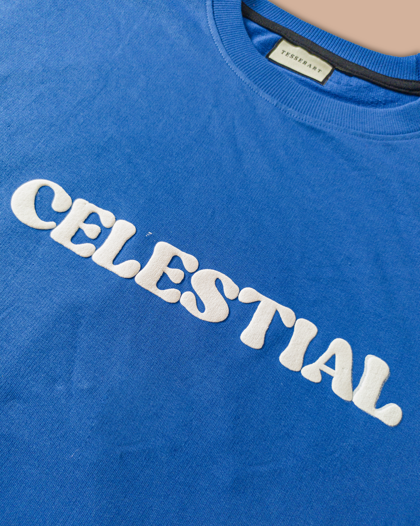 Sun & Moon Puff Print Tee – Blue