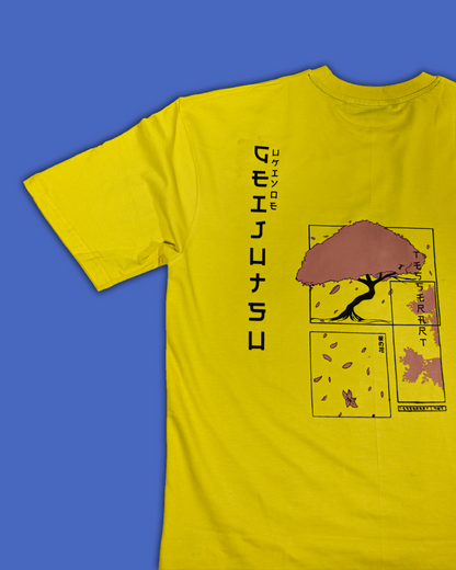Yellow Printed Oversized T-Shirt
