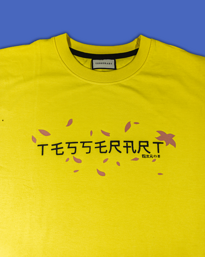 Yellow Printed Oversized T-Shirt