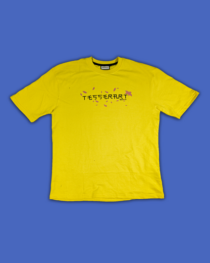 Yellow Printed Oversized T-Shirt