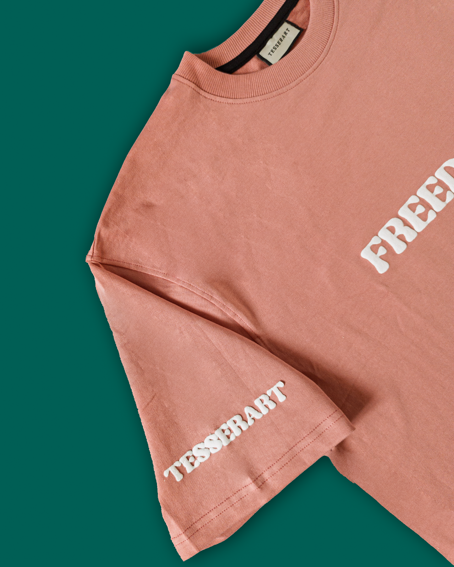 Fly Free Butterfly Puff Print Tee – Dusty Pink