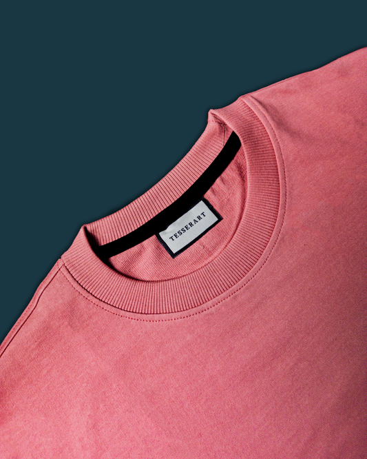 Solid Dusty Pink Oversized Fit T-shirt