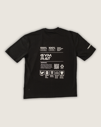 Gym Rat Label Tee – Black