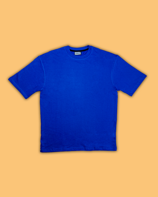 Solid Blue Oversized Fit T-shirt
