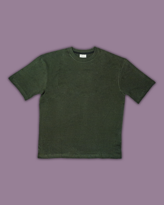 Solid Olive Green Oversized Fit T-shirt
